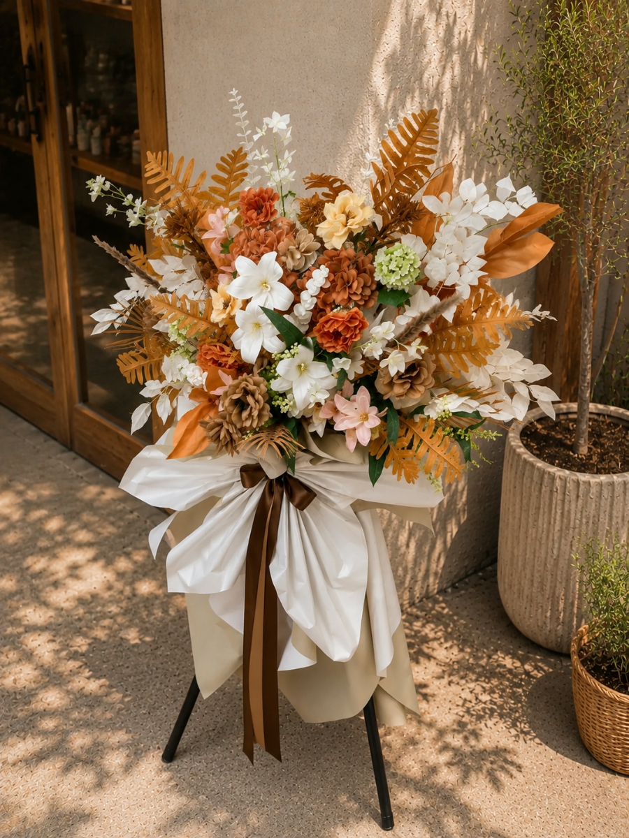 (Faux) Latte Garden Floral Stand