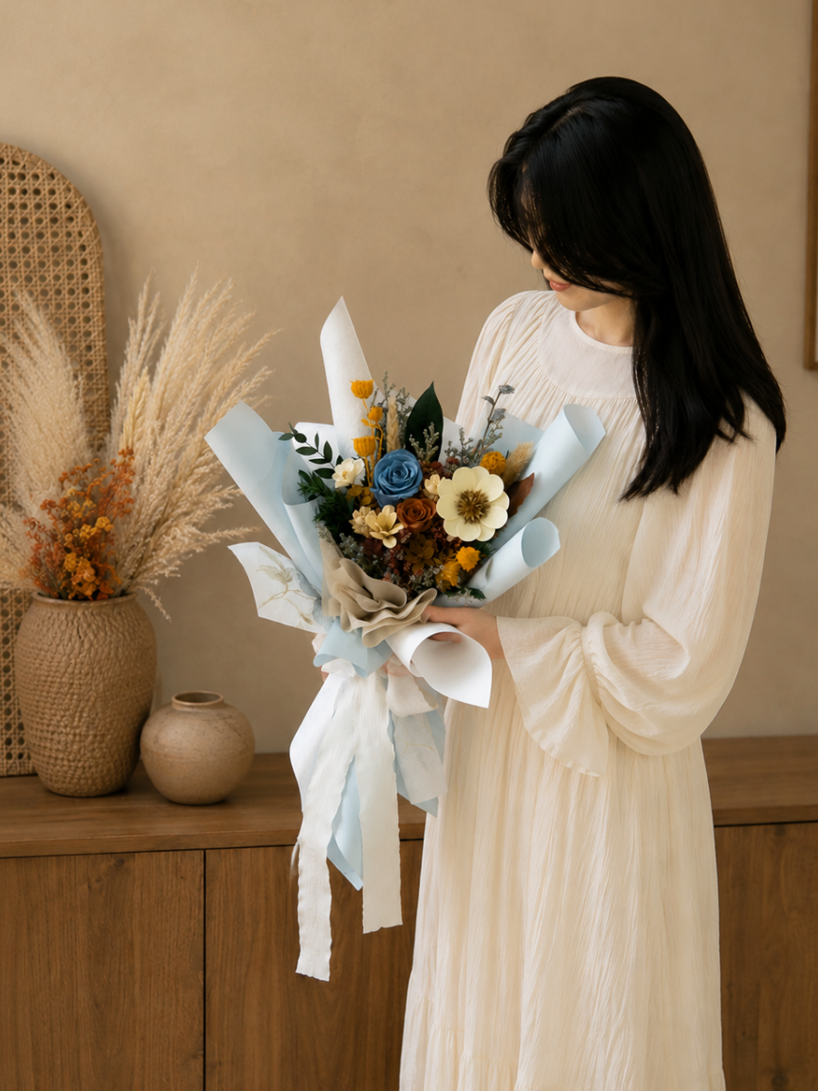 Rustic Blue Bouquet