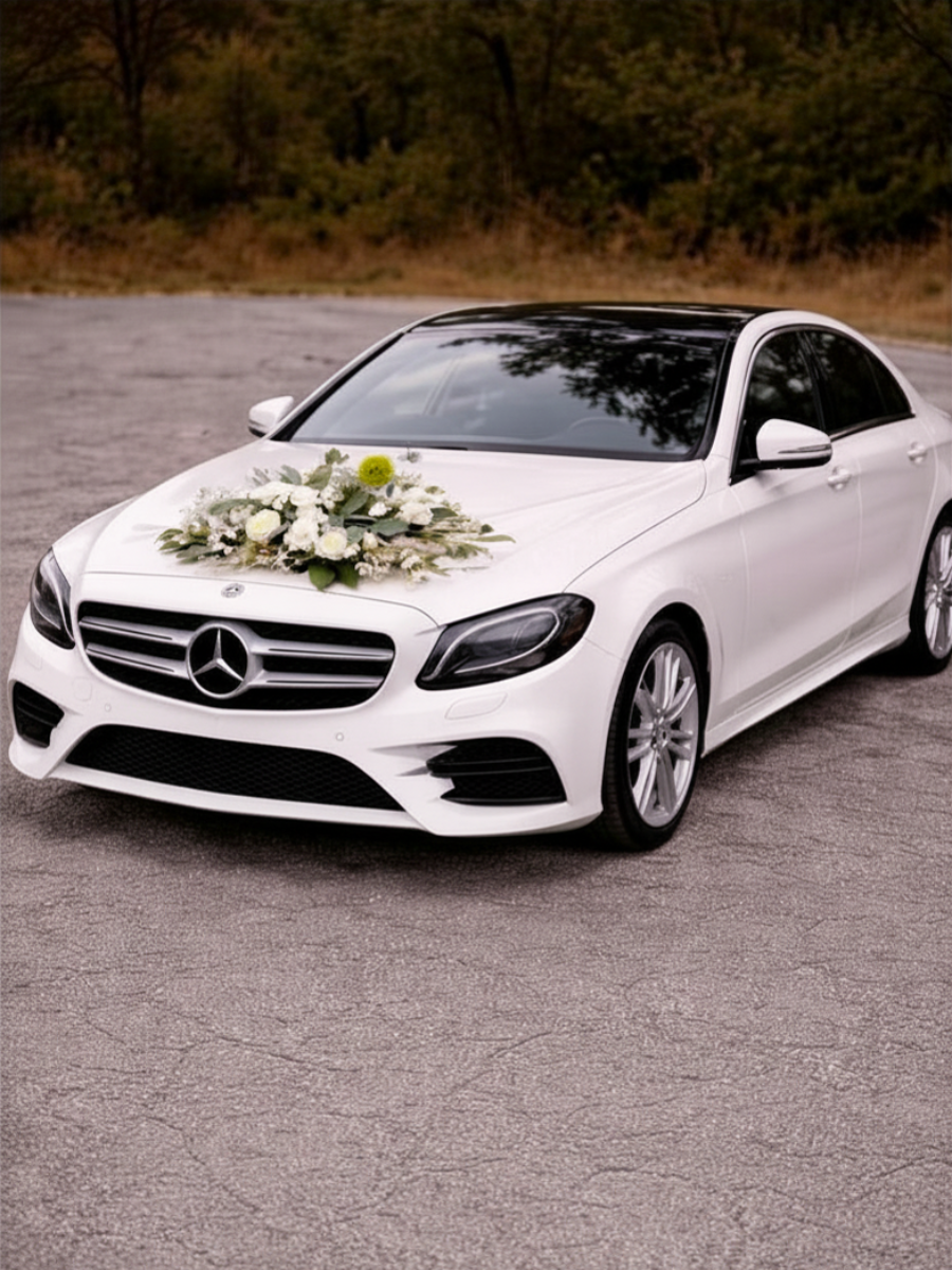White Serenity - Car Floral Installation (Faux Rental)