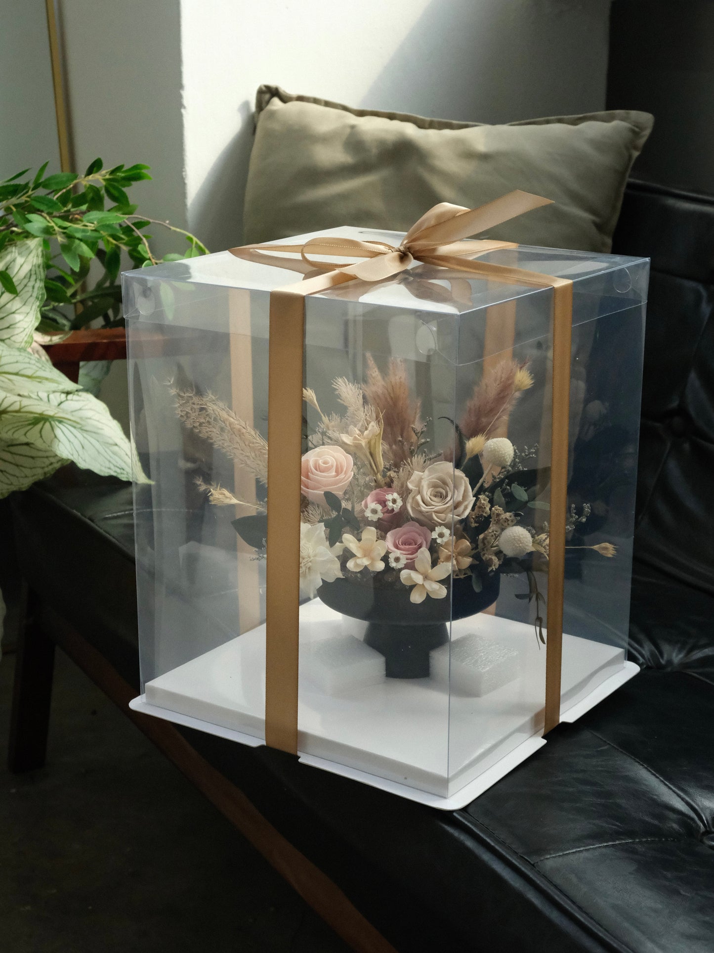 Preserved Flowers Vase Arrangement For Delivery In Singapore