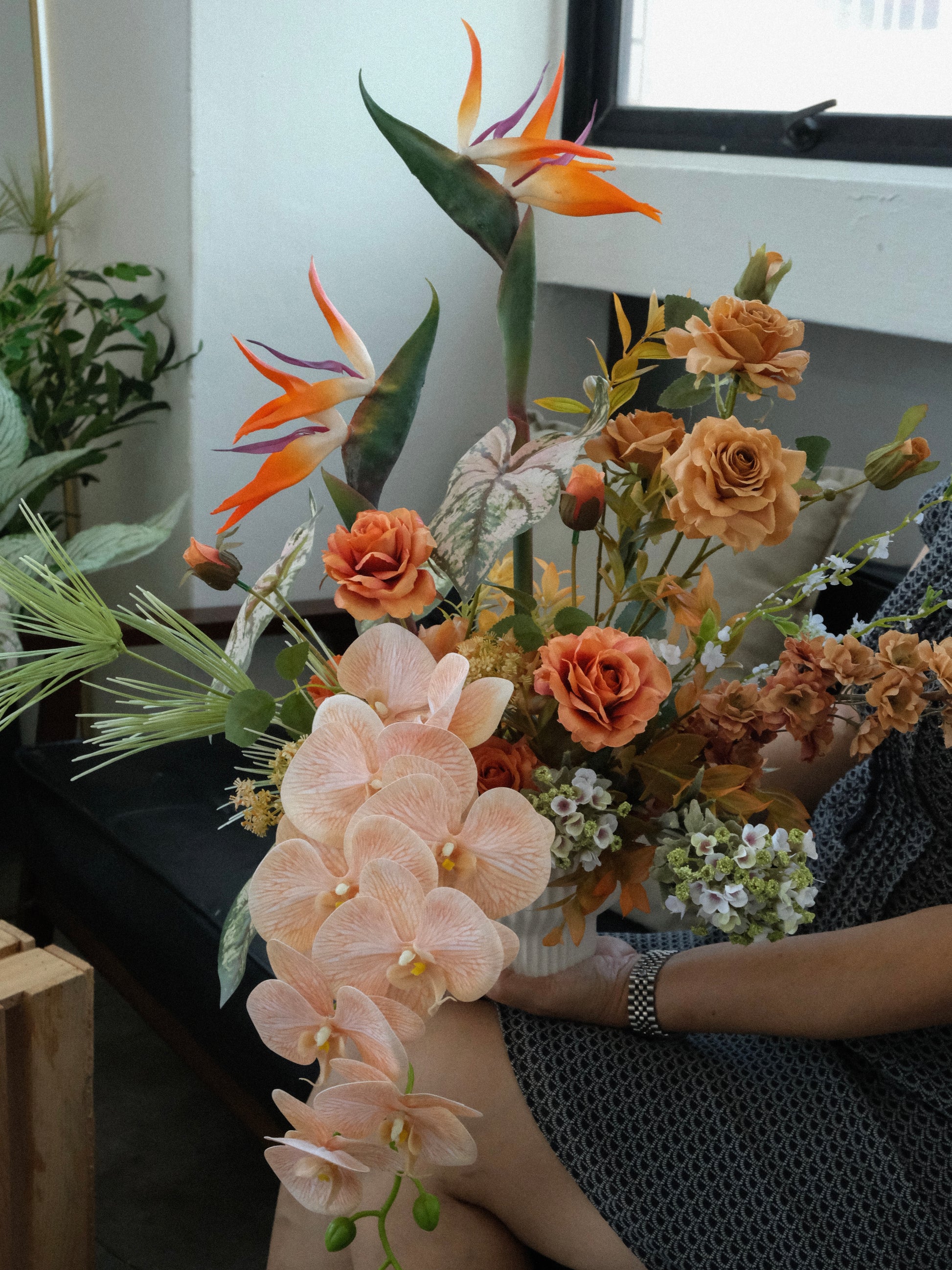 Realistic Faux Flower Vase Arrangement with Delivery in Singapore