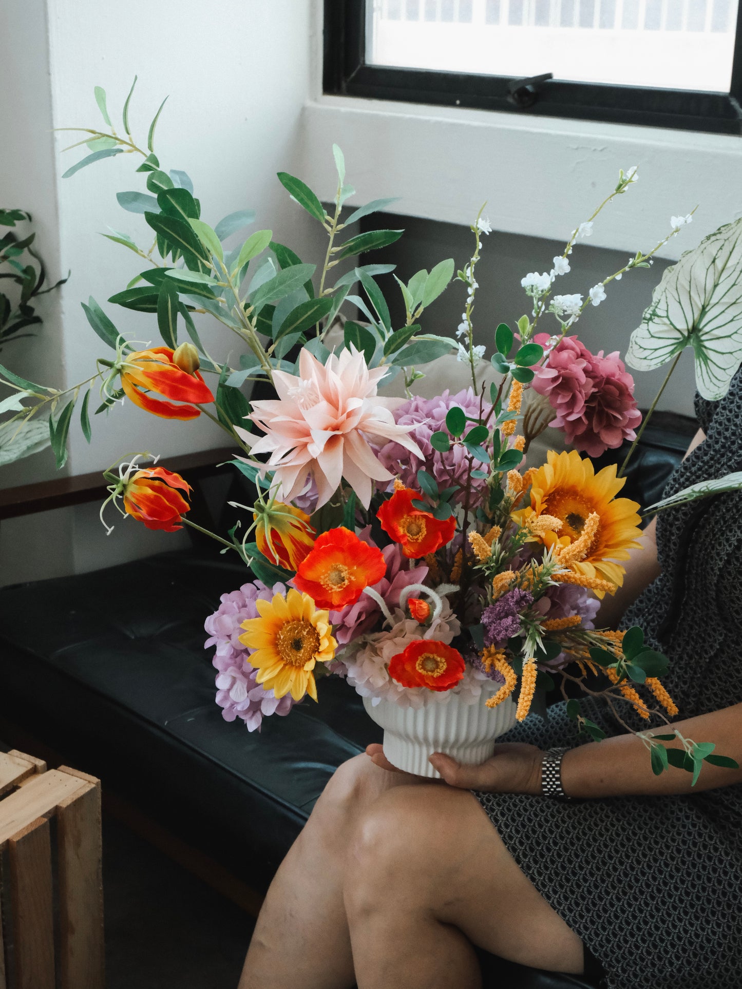 Realistic Faux Flower Vase Arrangement with Delivery in Singapore