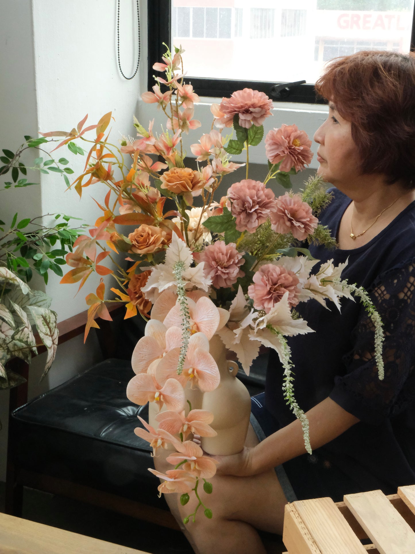 (Faux) Maple Mist Large Butt Vase