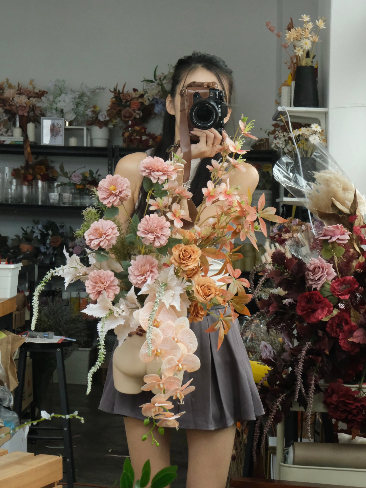 (Faux) Maple Mist Large Butt Vase