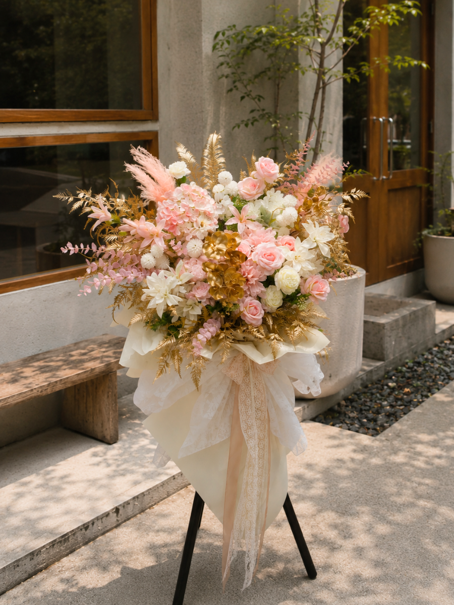 (Faux) Pink Opulence Floral Stand
