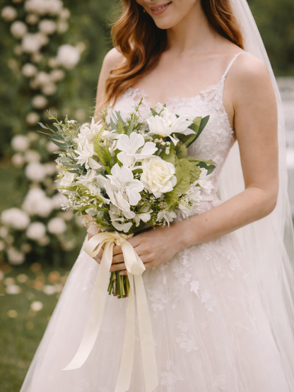 White Serenity - Bridal Bouquet (Faux Rental)