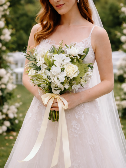 Personal Flower Package (Faux Rental) - White Serenity
