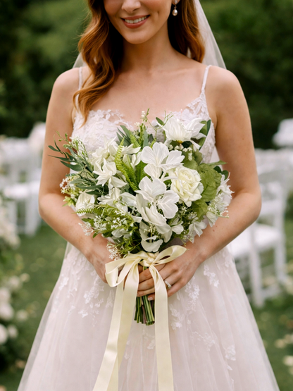 White Serenity - Bridal Bouquet (Faux Rental)