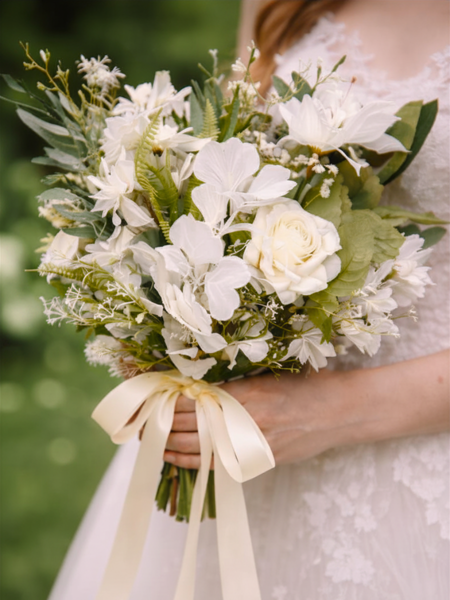 White Serenity - Bridal Bouquet (Faux Rental)