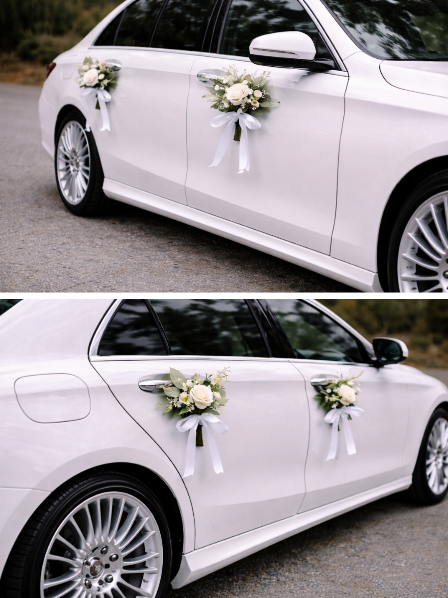 White Serenity - Car Floral Installation (Faux Rental)