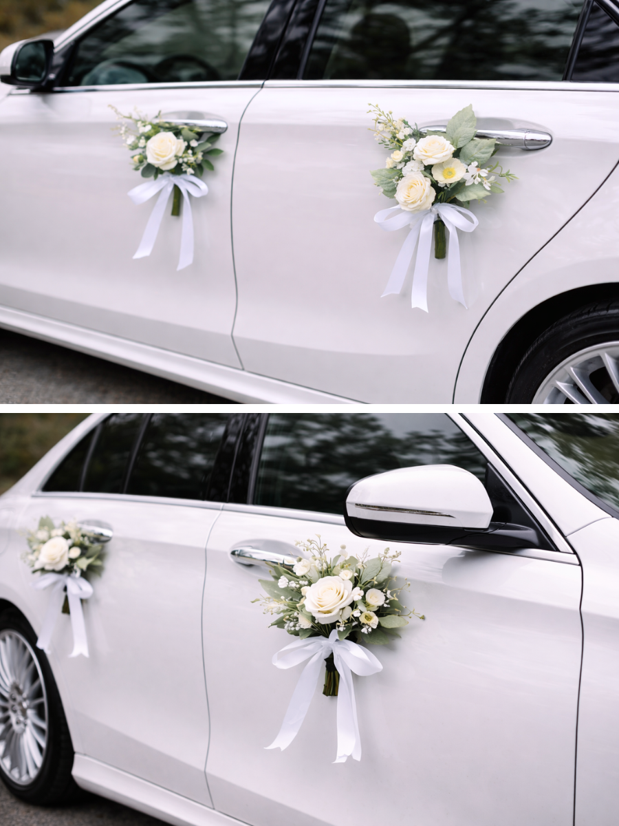 White Serenity - Car Floral Installation (Faux Rental)