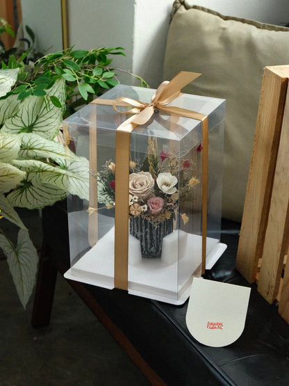 Preserved Flowers Vase Arrangement For Delivery In Singapore