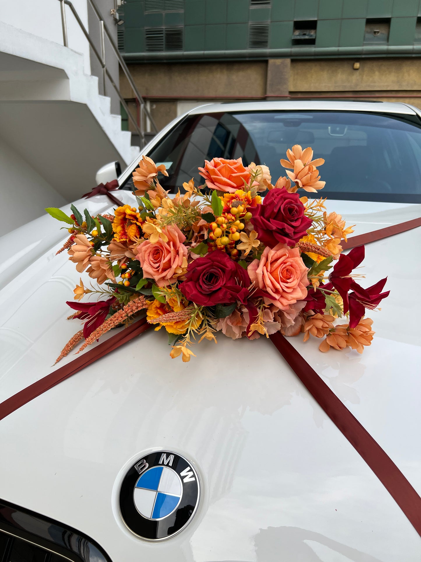 (Rental) Autumn Faux Flower Car Decor