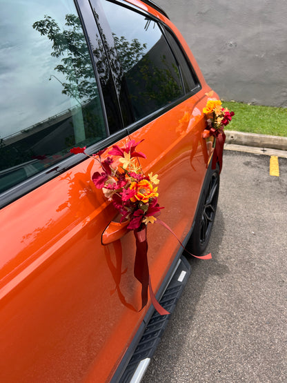 (Rental) Autumn Faux Flower Car Decor